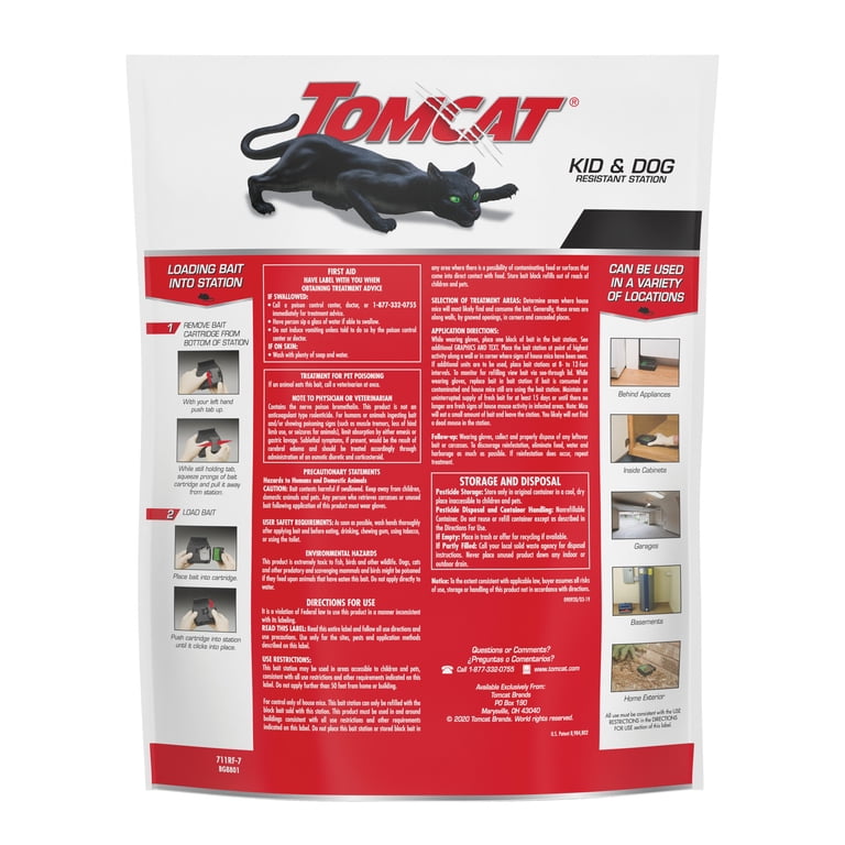 Tomcat Mouse Killer, Child & Dog Resistant Refillable Station photo 2