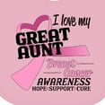 thumbnail image 4 of Inktastic I Love My Great Aunt-breast Cancer Awareness Boys or Girls Baby Bib, 4 of 4