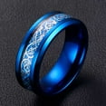 thumbnail image 6 of ringheart Blue Matching Rings His and Her Rings Couple Rings 1CT CZ Women Wedding Ring for Him and Her Men and Women Ring, 6 of 6