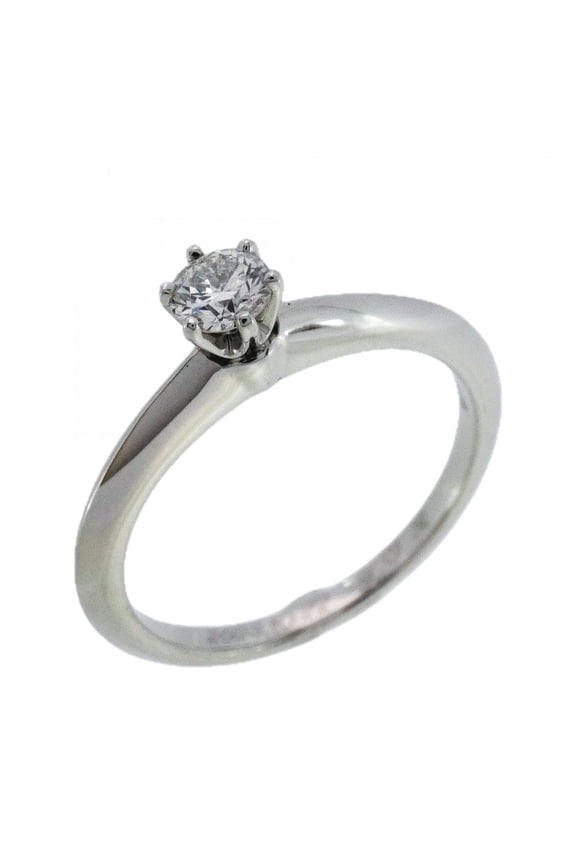 Pre-Owned Tiffany Solitaire Ring, 1PD, Pt950 Platinum, 0.21ct Diamond, Size 9, Women's