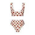 thumbnail image 5 of Daiia Hand Drawn Tomatoes Women's Bikini Set Two Piece Swimsuit High Waisted Bikini Adjustable Straps Bikini Perfect for Beach, Pool, and Summer Vacation-Medium, 5 of 9