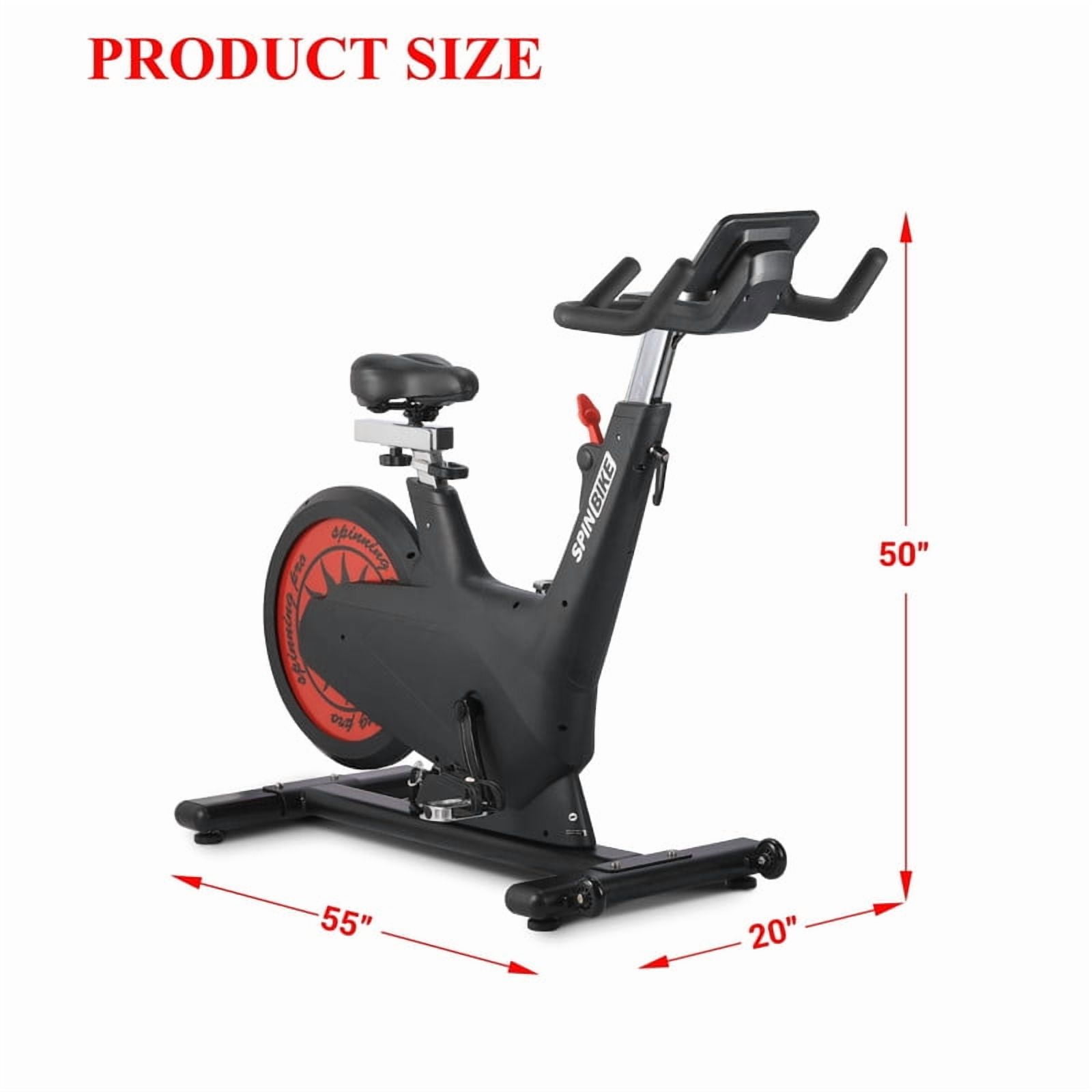 Towallmark Exercise Bike, Self Powered Indoor Cycling Bike With 32-Level Magnetic Resistance, 350 LbS Capacity Stationary Bike, Adjustable Seat Handlebars, Silent Belt Drive Fitness Bike