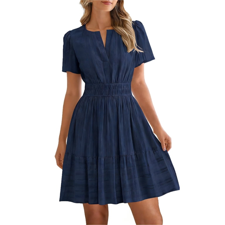 skater dress navy blue Navy Blue Satin Skater Mini Dress | Womens | Large | 100% Polyester | Lulus