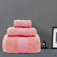 thumbnail image 3 of Set Towels Bath Towels Square Towels 3 Piece Set Long Staple Absorbent Set Plain Color, 3 of 5