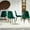 Dark Green, variant on NORDICANA 37" Round Table Set for 4, Mid Century Modern Small Kitchen Table Set, Space Saving, Dinette for Home, Apartment, Dining Room (Wood Table+ 4 Kelly Green Velvet Chairs)