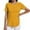Yellow-04, variant on Mittory Womens Short Sleeve Summer Dressy Casual Tops Button Basic Tee Side Split Hem Shirt Blouse