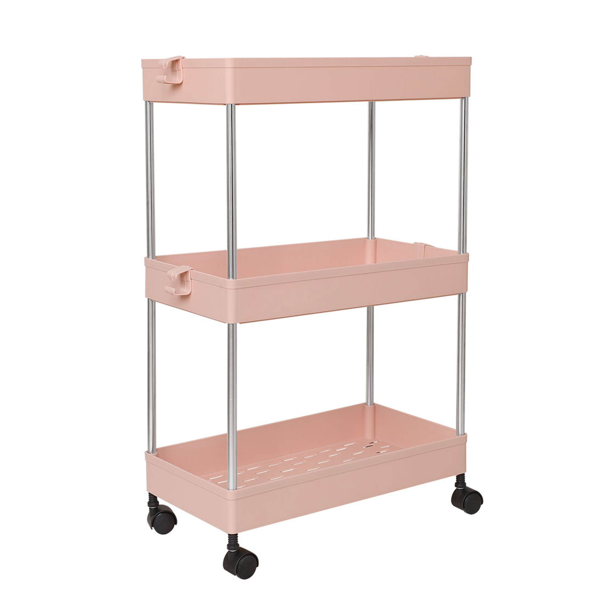 Storage Rolling Cart Organizer Self w/ Wheels for Bath Kitchen Office