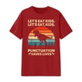 thumbnail image 3 of Womens Athletic Tops Graphic Print Short Sleeve T Shirt Casual Crew Neck Tee Soft Everyday Basic Top for Women Red XL, 3 of 3