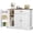 White+Retro, variant on Aiho Coffee Bar Cabinet with Drawers & Doors, Sideboard Buffet Storage for Kitchen & Living Room, White