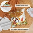 thumbnail image 6 of DaShan Fall Thanksgiving Throw Pillow Covers 18x18 Set of 2,Gnomes Pumpkins Linen Pillows Case for Bedroom Sofa Couch, 6 of 6