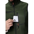 thumbnail image 5 of Mofiz Men's Vest Outerwear Full Zip Windproof Sleeveless Hiking Golf Jacket Army green M-2XL, 5 of 16