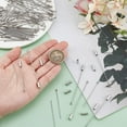 thumbnail image 2 of 80 Sets Brooch Stick Pins Brooch Safety Pins Long Eye Pins Metal Stick Pin 2 Sizes Needle Eye Pin with Stopper Ends, 2 of 5