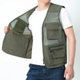 thumbnail image 6 of Men's Multi-Pocket Cargo Vest Lightweight Casual Full Zip Tank Coat for Outdoor Work, Fishing, Travel & Photography, 6 of 8