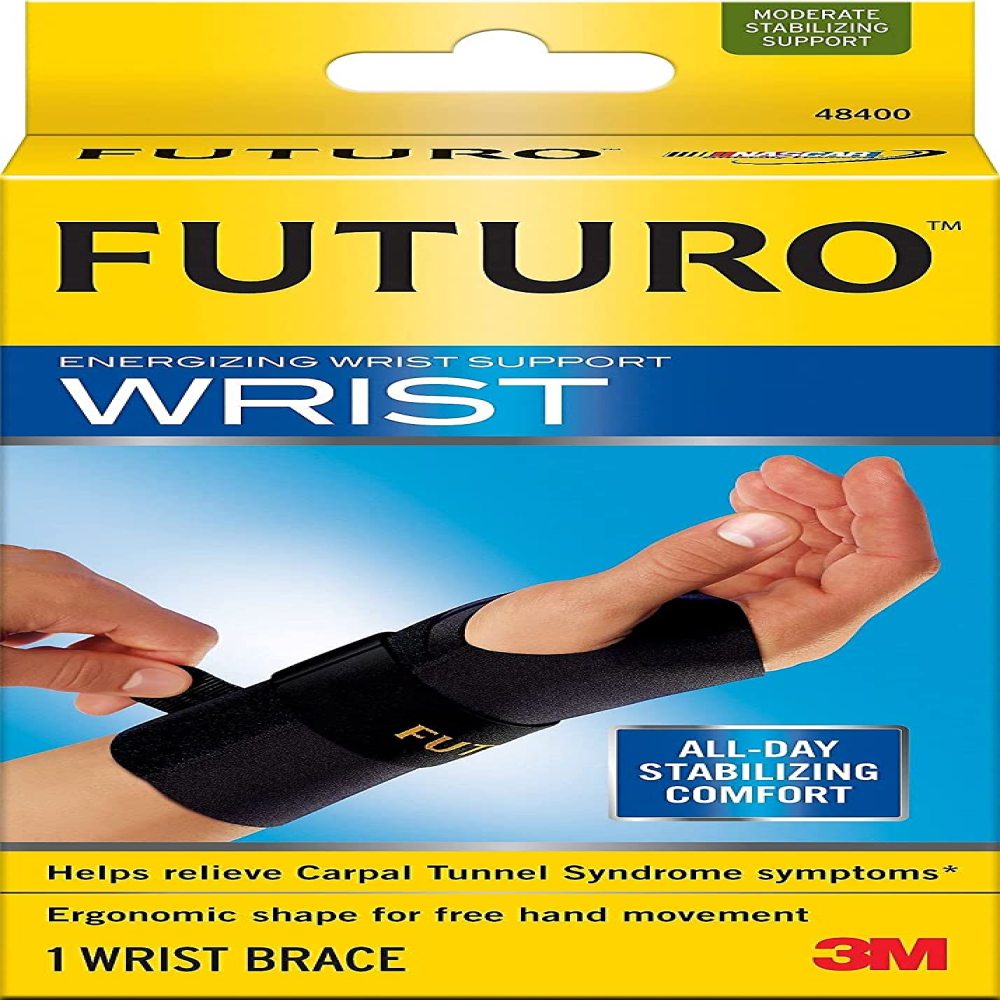 Futuro Energizing Wrist Support, Left Hand, Small/Medium, Moderate  Stabilizing Support