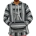 thumbnail image 4 of Mexican Baja Hoodie Hippie Surf Sweater Sweatshirt Color: Grey Size: M, 4 of 4