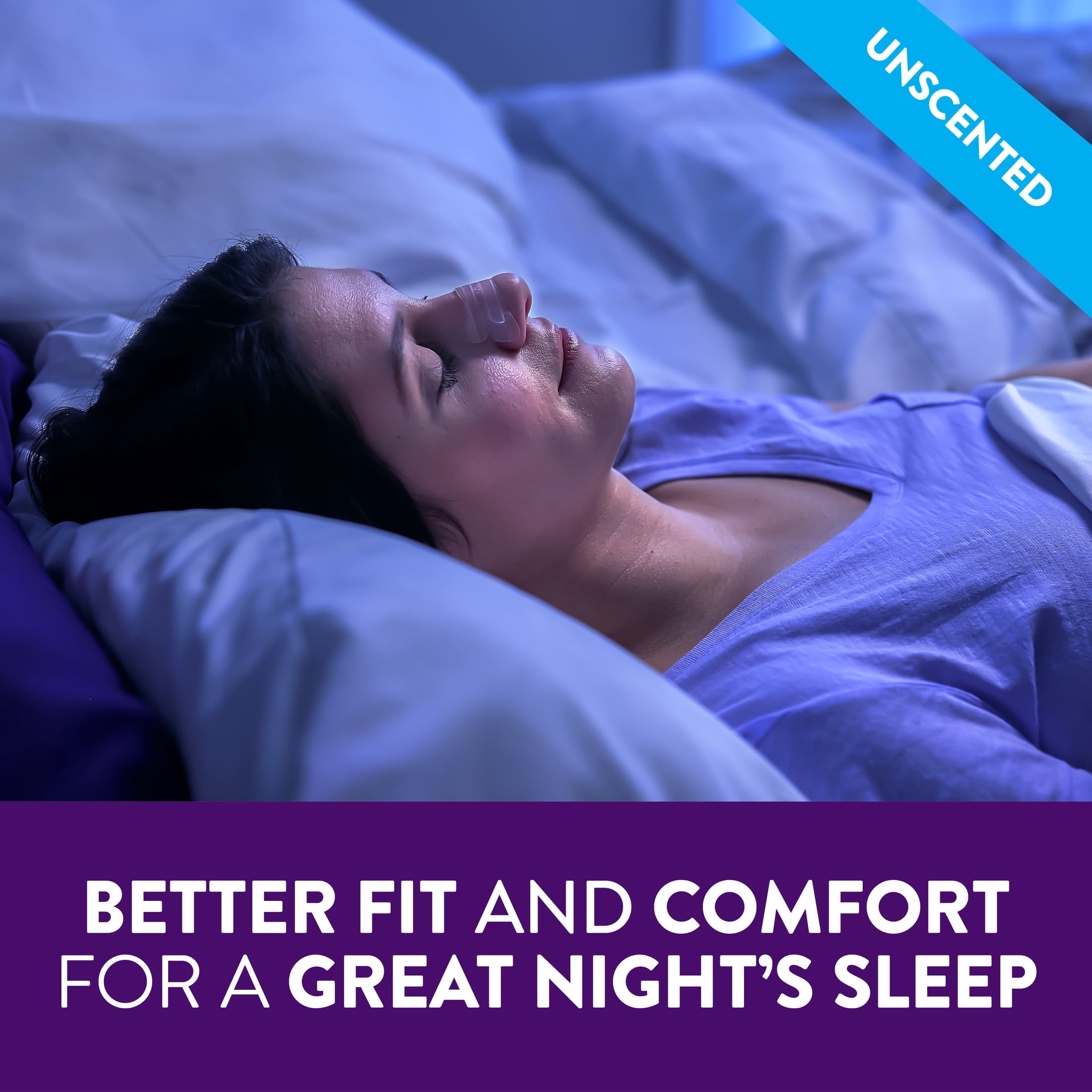 ZzzQuil Sleep Nasal Strips, Clear Nighttime Nasal Strips, Drug Free, 52 Nasal Strips