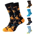 thumbnail image 3 of Under $5 Socks Multi-color Print Socks for Women Girls Ocean Series Print Colorful Pattern Novelty Cute, 3 of 5