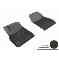 3D MAXpider 2013-2019 Fits Cadillac Xts Kagu 1st Row Black Carbon Fiber Embossed Pattern Floor Mat L1CD01111509