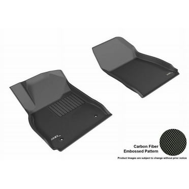 3D MAXpider 2013-2019 Fits Cadillac Xts Kagu 1st Row Black Carbon Fiber Embossed Pattern Floor Mat L1CD01111509