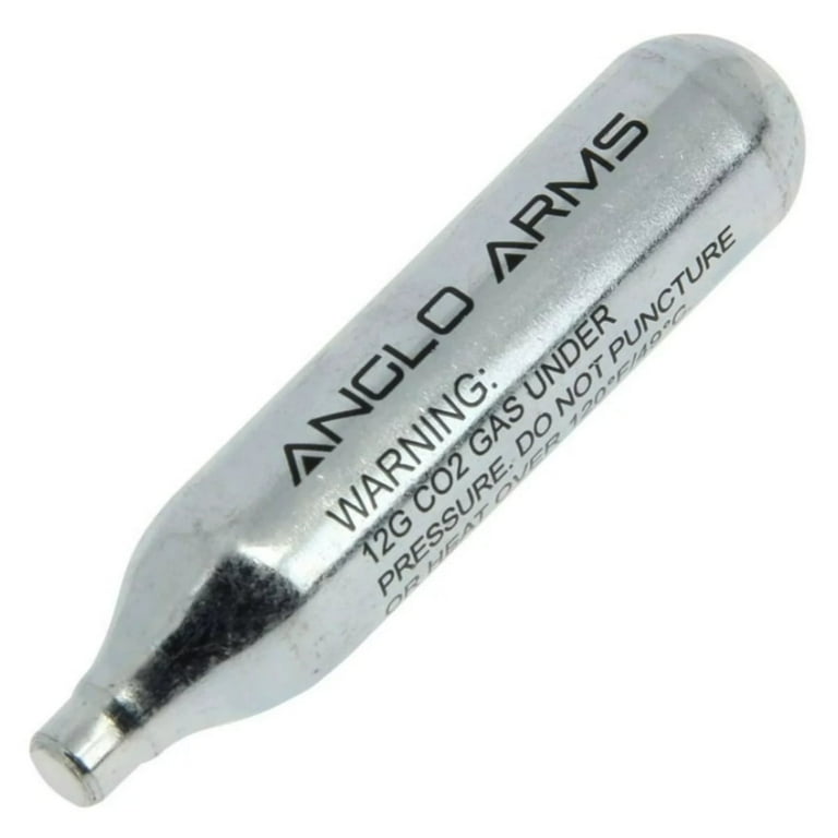 Anglo Arms 12g CO2 Capsules Air Rifle Airgun BB Pistol Gun 12 Gram Silver Co2 Gas Powerlets Cartridge