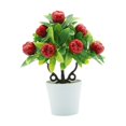 thumbnail image 3 of CoudarTitie Artificial Potted Plants Florals Decor Desktop Decoration Decorative Fake Potted Apple, 3 of 9