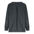 thumbnail image 5 of HOMOY Womens Oversized Sweatshirts Casual Long Sleeve T Shirts V Neck Jumper Top Irregular Hem Loose Fit Blouse Soft Comfortable Pullover Tunic Tops Teen Girl Outfits Gray XL, 5 of 7