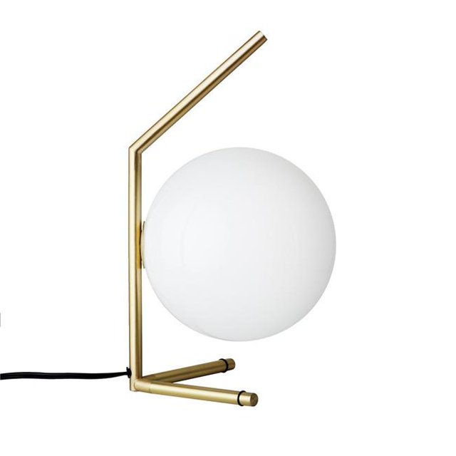 Control Brands LM564TBRSWHT Iskall Low Table Lamp, Brass Plus White