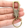 thumbnail image 5 of Brass Pure Monkey Keychain Antique Craft Lobster Clasps Keyring Key Holder Gift, 5 of 6