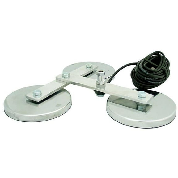 HEAVY DUTY 5" TRIPLE MAGNET MOUNT WITH STUD, 15' RG58 AND ATTACHED PL259 CONNECTOR