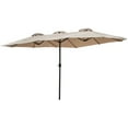 thumbnail image 4 of Northlight 15' Outdoor Patio Market Umbrella with Hand Crank, Beige, 4 of 6
