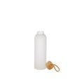 Mainstays Bamboo Lid 25 Oz Frosted Glass Bottle, Vanilla Dream
