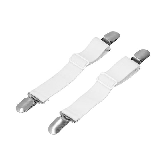 Sheet Straps, Easy Replaceable Flexible Elastic Bed Sheet Straps Durable Wearable Widely Applicable For Hotel For Room For Home White