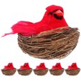 thumbnail image 1 of Miangastore Bird Figurines Assorted Color Real Feathers 6Pcs 2.2x1.2x1.1in, 1 of 9