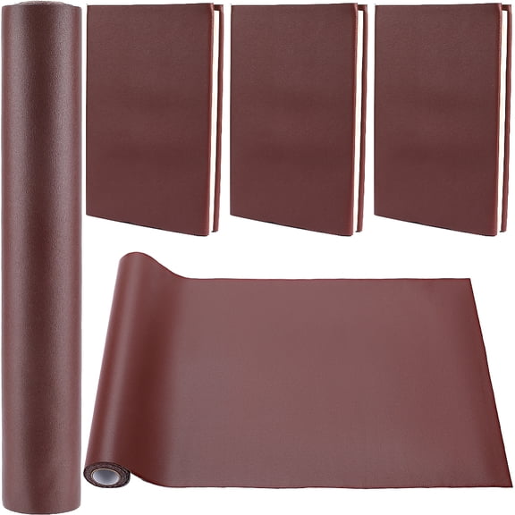 Leather Book Cloth Dark Red A4-A8 Books Binding Smooth Leather Surface Coated Non-Woven Base Covering Protector Bookcover