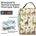 thumbnail image 2 of Giraffe Insulated Lunch Bag Box Men Reusable Lunch Tote Bag with Water Bottle Holder Cooler Tote Bag Office Hiking, 2 of 6