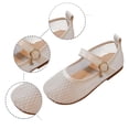 thumbnail image 3 of Gyujnb Girls Mesh Mary Jane Shoes Soft Sole Casual Footwear, Adjustable Buckle Strap Closed Toe Ballet Shoes (Girls),4.5-5 Years, 3 of 8