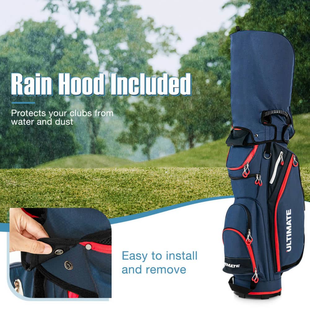 Spaco 9.5 Inch Golf Cart Bag with 14 Way Full-Length Dividers Top Organizer, Golf Cart Bag for Outdoor, Golf Bags for Men & Women, Navy