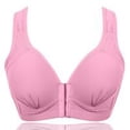 thumbnail image 2 of Sujetador Inalámbrico Transpirable Hebilla Frontal Correa Ancha Ropa Interior Delgada para Mujer Niña, Morado Rojo, 40/90 sidaley AP001203-33, 2 of 7