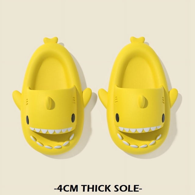 Zapatillas de tiburón de verano para hombre y mujer, zapatos de Casa informales con degradado, antideslizantes de Eva, Chanclas de playa, novedad