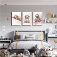 thumbnail image 4 of Canvas Poster Children's Room Wall Painting Set Watercolor Animal Theme Giraffe Bear Elephant Illustration Dream Sky Baby Room Decoration Three-piece Set Artwork Baby Space, 4 of 6