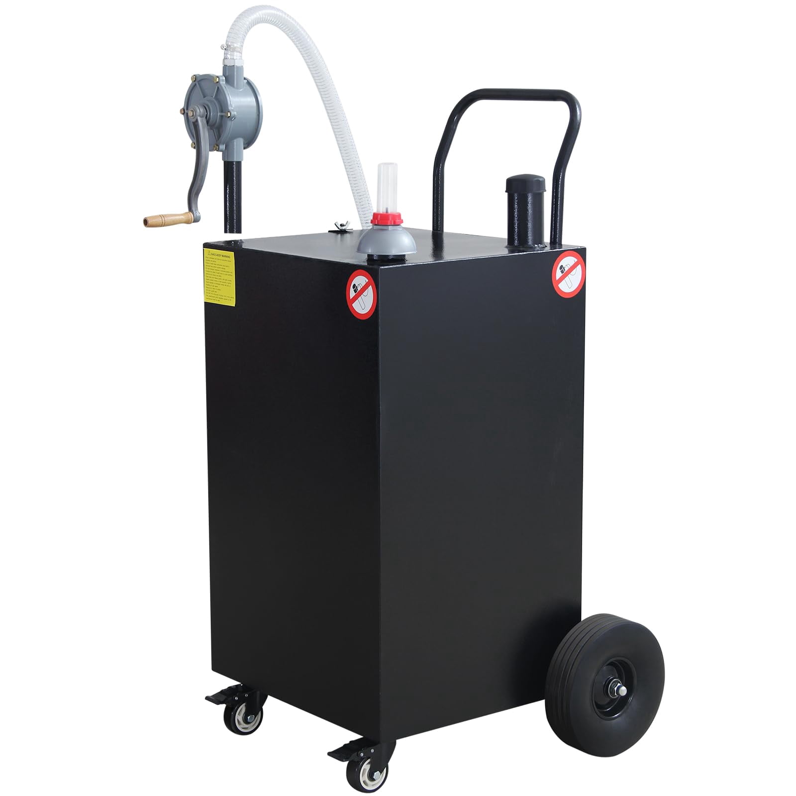 Fuel Caddy, 45/50 Gallon Gas Storage Tank, Portable Fuel Storage Tank with 4 Wheels for Cars Lawn Mowers ATVs Boats Motorcycles