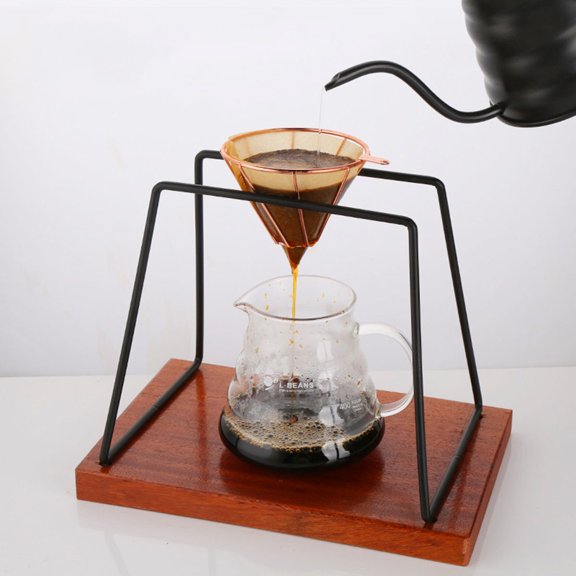 WHAMVOX Stainless Steel Rose Gold Coffee Dripper for Perfect Brews Lightweight Easy to Use 1 Piece