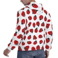 thumbnail image 6 of Naloa Ladybug On Blue Stripes Men's Casual Hooded Collar Drawstring Hoodies Pullover Sweatshirts Casual Long Sleeve Shirts-4X-Large, 6 of 7