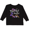 thumbnail image 3 of Inktastic Thankful and Blessed Inspirational Saying with Flowers Boys or Girls Long Sleeve Toddler T-Shirt, 3 of 5