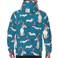 thumbnail image 7 of Fotbe Men's Hoodie with Festive Dachshund Fun Pattern - Kangaroo Pocket Pullover Hooded Sweatshirt, Perfect for Daily Wear, Travel, and Home-Small, 7 of 7