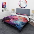 thumbnail image 1 of Designart "Radiant Spectrum Opt Art painting II" Abstract Bedding Covert Set - Op Art Multi-Color Modern Bed Set With 1 Sham, 1 of 6