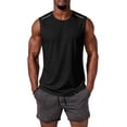 thumbnail image 3 of Men Sleeveless Shirt Set Quick Dry Tank Top for Running Beach Fitness Muscle Shirt Lightweight Breathable Athletic Wear, 3 of 7
