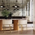 thumbnail image 6 of Pemberly Row Modern Ceramic White Marble Rectangular Dining Table, 6 of 6