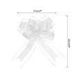 thumbnail image 2 of Unique Bargains 10pcs 9 Inch Extra Large Pull Bow Gift Wrapping Big Organza Bows Ribbon White for Wedding Baskets Presents, 2 of 6