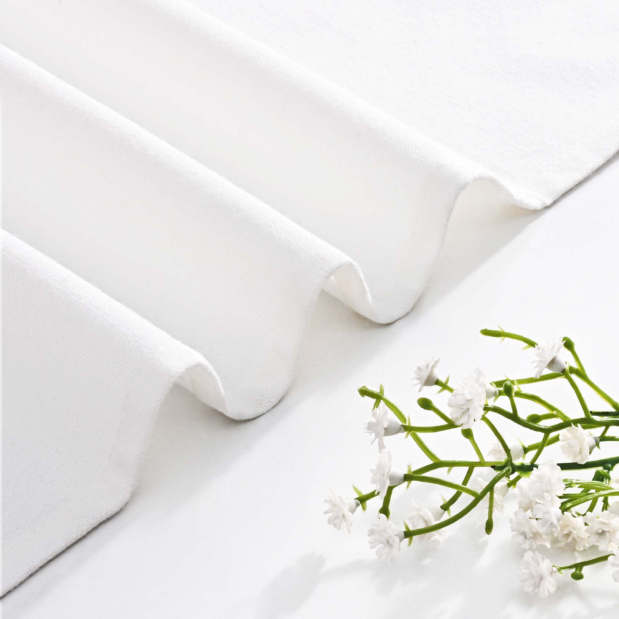 Alishomtll Linen Valance Farmhouse Boho Button Kitchen Curtains ,Rod Pocket,18"L x 52"W, Gray White